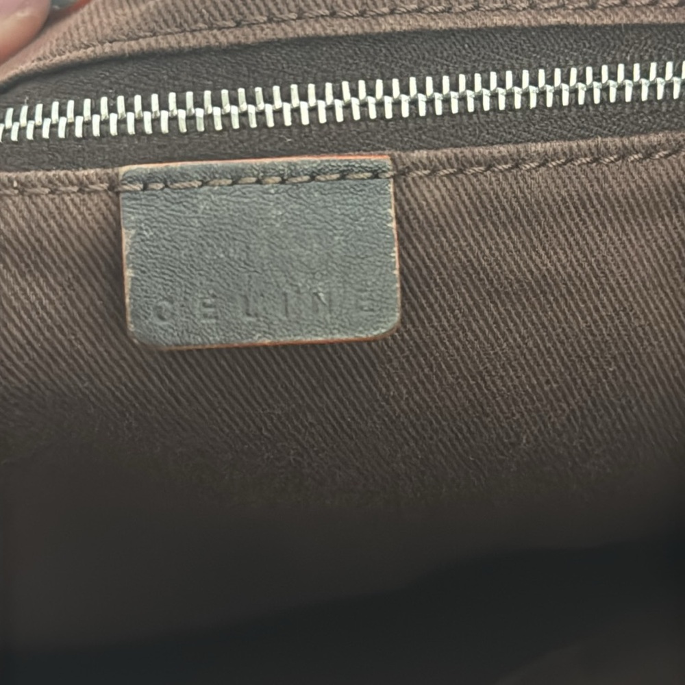 Celine Brown Monogram Canvas Satchel with Dark Brown Trim - Picture 12 of 13